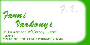 fanni varkonyi business card